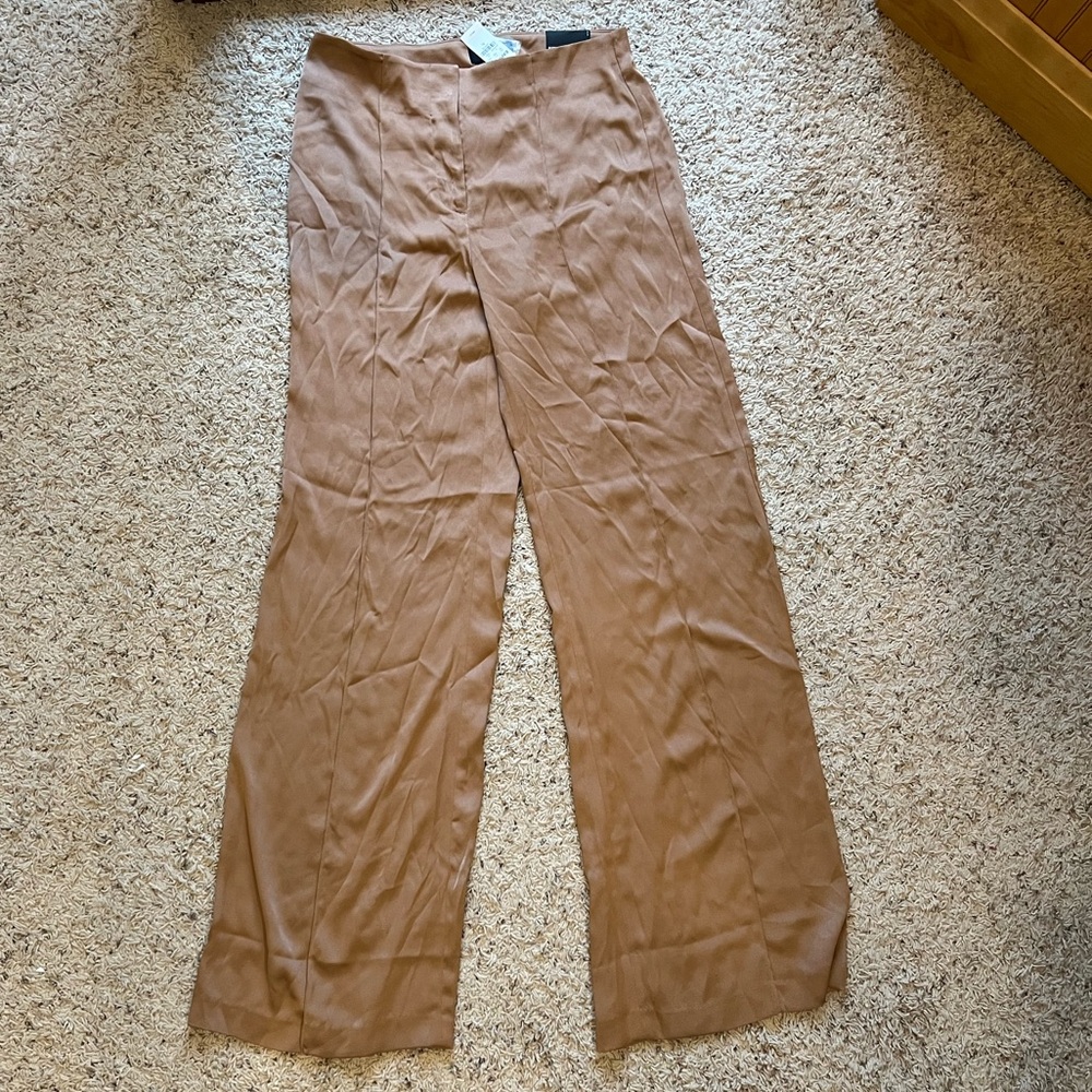 NWT Express Tall Tan Wide Leg High Rise Pants